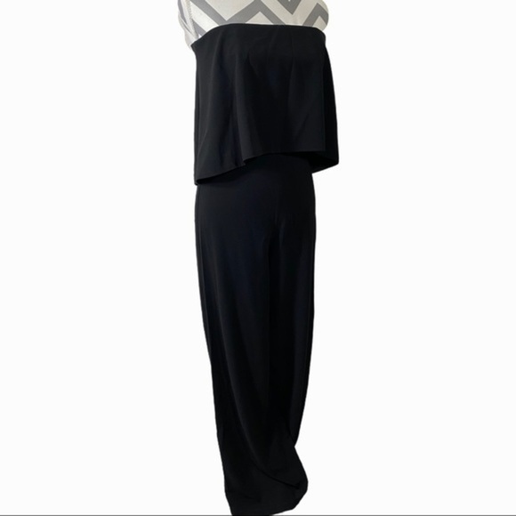 DO+BE black wide leg strapless jumpsuit Size Small - Picture 4 of 13